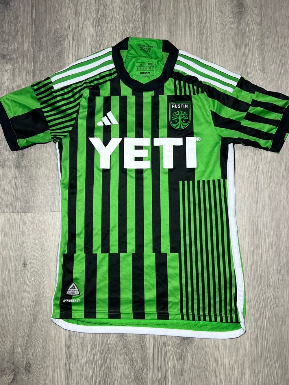 Adidas Austin FC Green & Black Soccer Jersey - YETI Sponsor